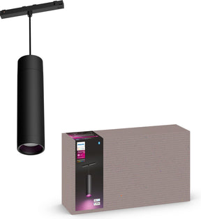 Lampa wisząca Philips hue perifo - światło białe i kolorowe - czarny - przedłużka