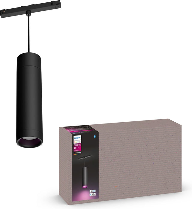 Lampa wisząca Philips hue perifo - światło białe i kolorowe - czarny - przedłużka