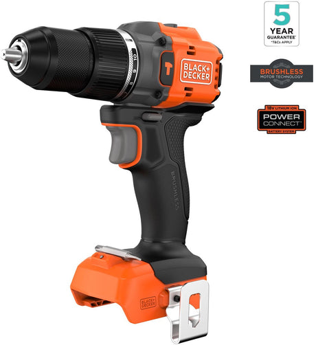 Bezszczotkowa wiertarka udarowa Black+decker 18 V (bez akumulatora i ładowarki) - bld783n-xj