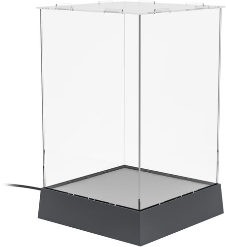 Eglo display box - vitrine - tafellamp - stapelbaar - led - 20,5 cm - zwart helder - rgb - draadloos