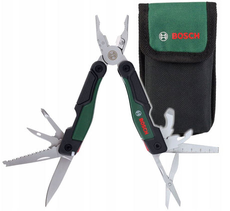Akcesoria Bosch Bosch Green Narzędzie wielofunkcyjne 16 w 1 (narzędzie wielofunkcyjne 16 w 1 (szczypce, szczypce, przecinaki do drutu, 2x śrubokręt (sl4 6, ph), linijka metryczna, nóż, piła, pilnik, otwieracz do butelek, otwieracz do puszek - 1600a02z98