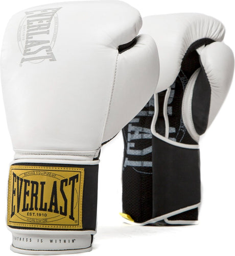 Everlast 1910 Classic Training – rękawice bokserskie – 14 uncji – białe