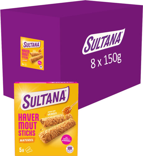 Sultana - paluszki owsiane ze złocistym syropem - 8 x 150 gramów