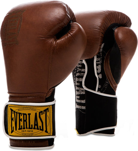 Klasyczne treningowe rękawice bokserskie Everlast 1910 - vintage brązowy - 16 oz