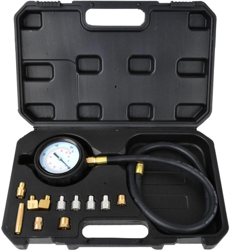 Zestaw manometrów automatycznych Geko - 0-500 psi - 12 adapterów - wąż 60 cm