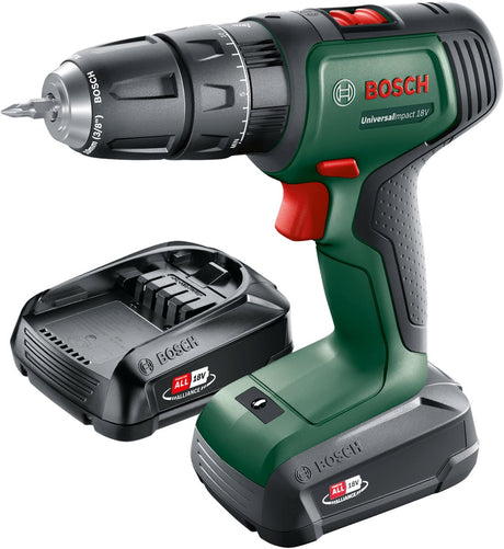 Wiertarko-wkrętarka akumulatorowa Bosch universalimpact 18 - z akumulatorem 2x 18 V (1,5 Ah) i ładowarką