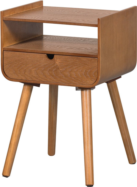 Woood nils stolik nocny stolik boczny - drewno - naturalny - 54x36x30