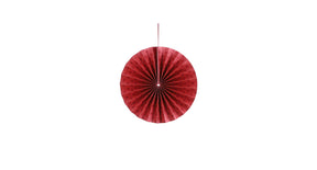 Waaier hangend rood glitter - h2,5xd30,5cm