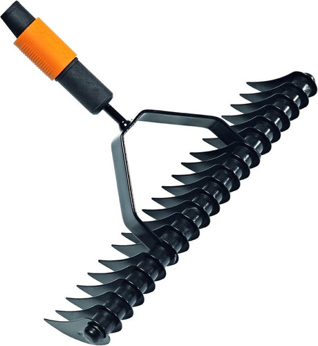 Grabie wertykulacyjne Fiskars Quikfit - narzędzia ogrodnicze - przystawka do grabi - 370 mm