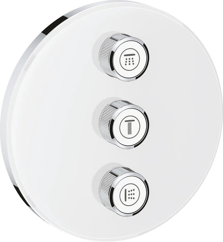 Grohe grohtherm smartcontrol - potrójna część natynkowa - objętość (zawór odcinający) - okrągły - biały