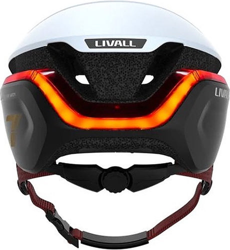 Livall evo21 biały średni - (inteligentny) kask rowerowy - funkcja SOS - kierunkowskazy LED - inteligentne oświetlenie