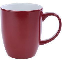 Kubek do kawy nova nordika bern biały, porcelana w kolorze ognistej czerwieni