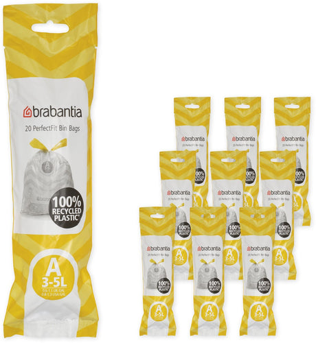 Worki na śmieci Brabantia Perfectfit - 3 l - kod a - 10 rolek x 20 sztuk