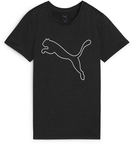 Damska koszulka sportowa Puma w tad Essential Heather Logo Tee - czarny melanż