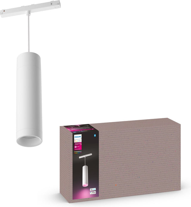 Lampa wisząca Philips hue perifo - światło białe i kolorowe - biała - przedłużka