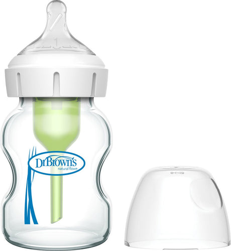 Opcje Dr Brown's+ butelka antykolkowa dla niemowląt - butelka z szeroką szyjką - szklana - 150ml