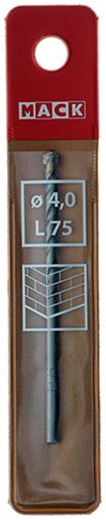 Mack 1018437 - wiertło do muru ø 4,0 x 75 mm | 5 sztuk
