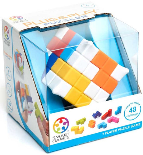 Smartgames - łamigłówka typu plug play (48 zadań) - zabawka fidget - łamigłówka w kształcie kostki