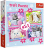 Trefl grappige katjes 4-in-1 puzzel - 35 48 54 70 stukjes
