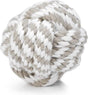 Beeztees touwbal - hondenspeelgoed - beige wit - 10 cm