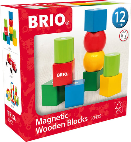 Ravensburger Brio - 30435 drewniane klocki z magnesami | klocki konstrukcyjne dla dzieci od 12 miesiąca życia