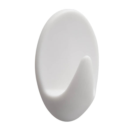 Haczyk samoprzylepny Tiger Baseline, owalny, biały, plastikowy, zestaw 4 sztuk 15x53x35mm