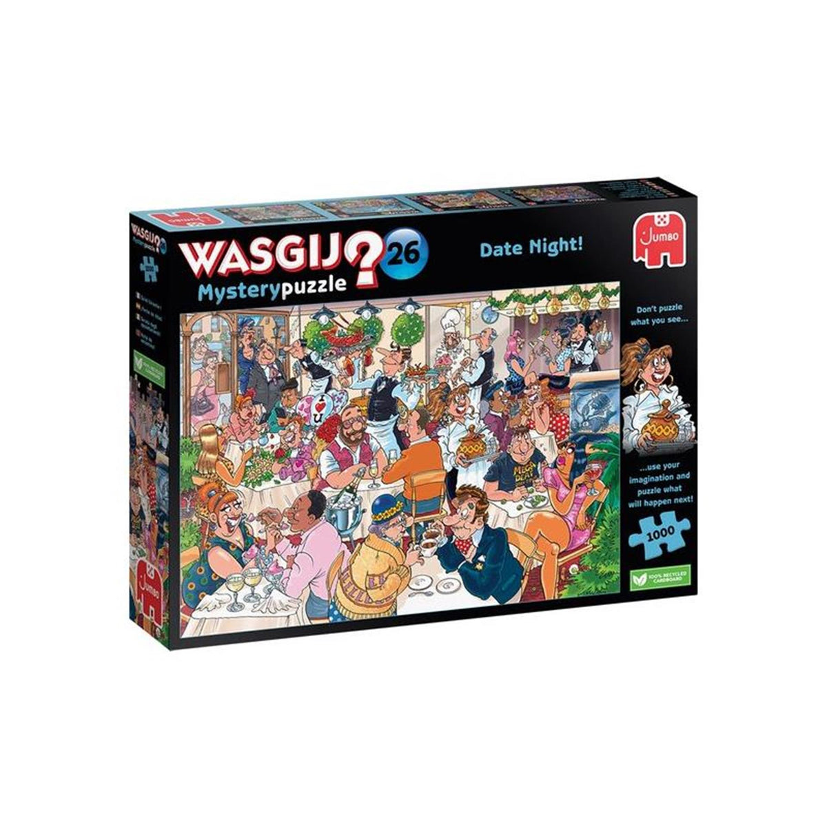 Jumbo wasgij tajemnica 26 - wieczór na randce! - Puzzle 1000 elementów - puzzle dla dorosłych