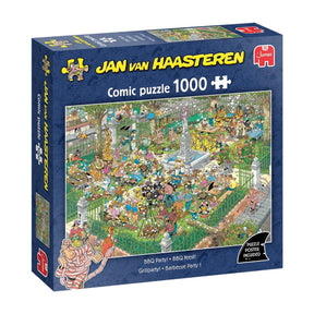 Jan van Haasteren – impreza przy grillu! - Puzzle składające się z 1000 elementów