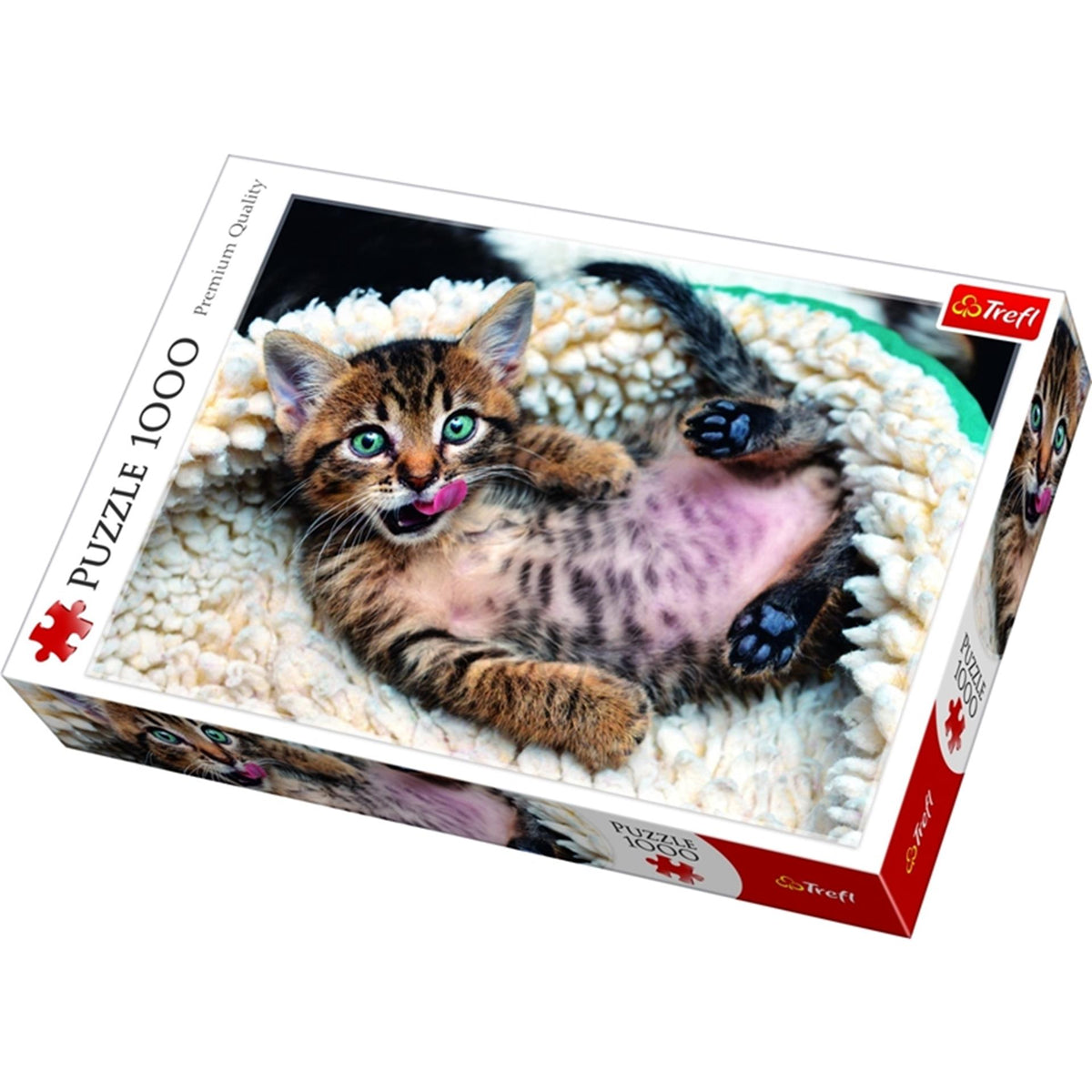 Puzzle 1000 elementów - wesoły kotek