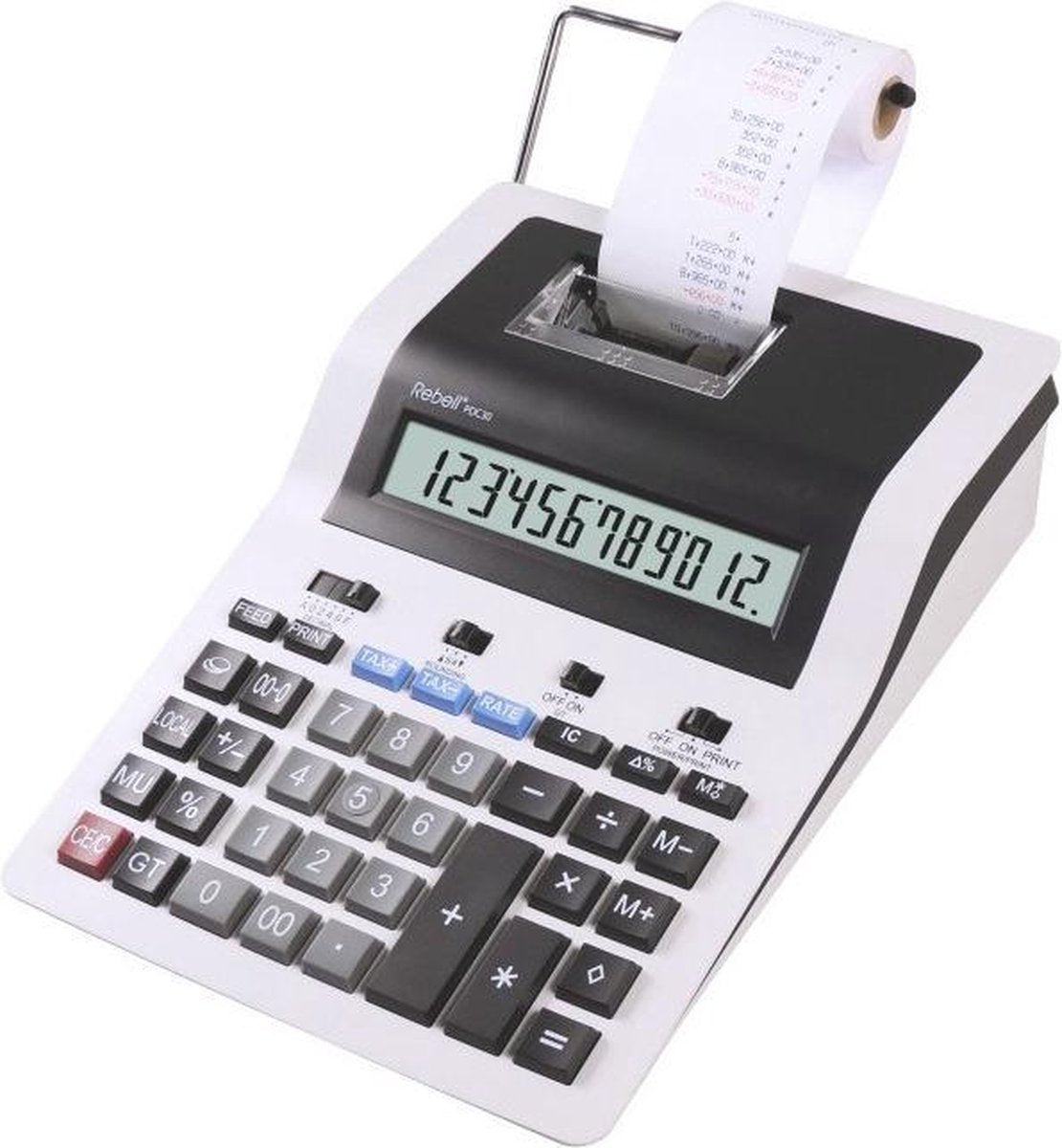 Kalkulator druku Rebell - pdc30 wb - biało-czarny - re-pdc30-wb
