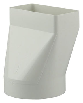 Renson 1006410 - Łącznik PCV okrągły prawy. 7021 biały ø 100 | 2 szt
