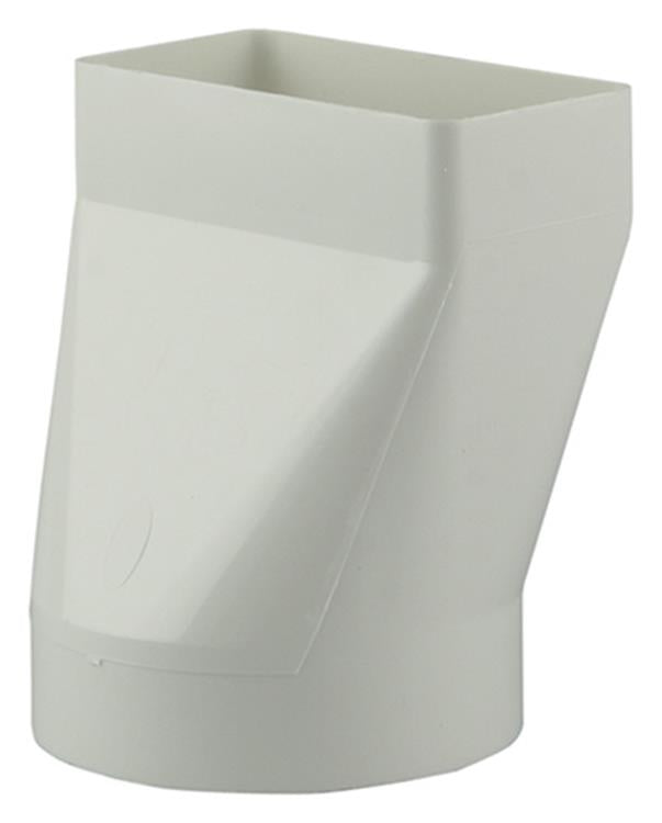 Renson 1006410 - Łącznik PCV okrągły prawy. 7021 biały ø 100 | 2 szt