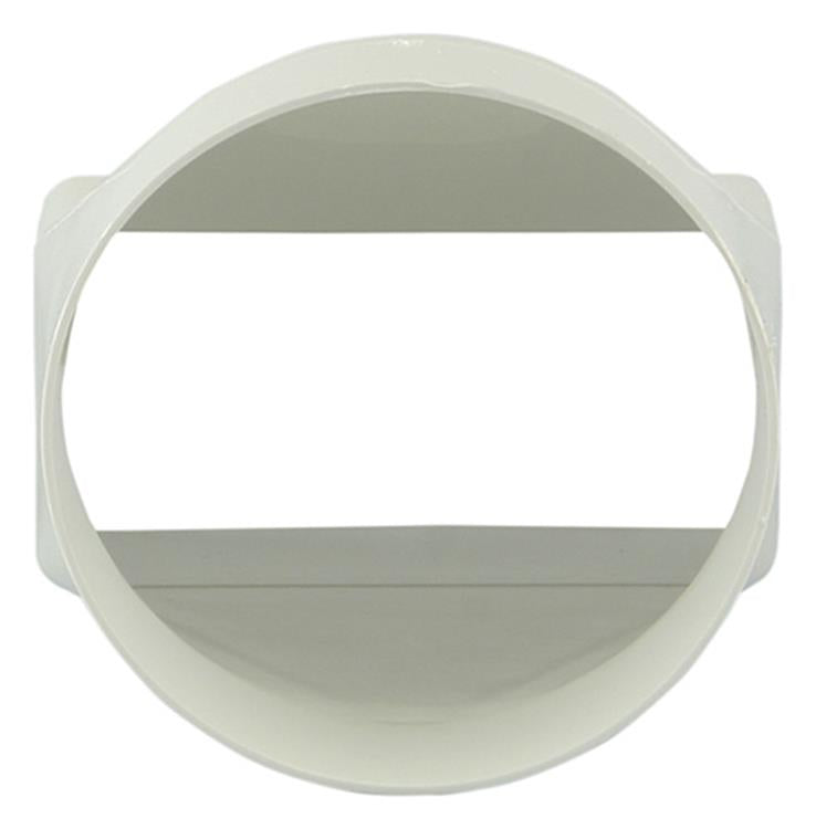 Renson 1006410 - Łącznik PCV okrągły prawy. 7021 biały ø 100 | 2 szt