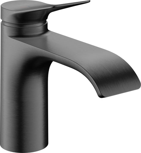 Jednouchwytowa bateria umywalkowa Hansgrohe Vivinis 80 coolstart bez korka, czarny szczotkowany chrom