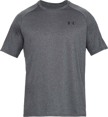 Męska koszulka sportowa Under Armour UA Tech 2.0 SS Tee-Gry – Carbon Heather – Czarna