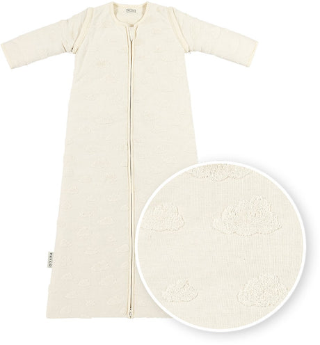 Meyco baby studio kolekcja Clouds śpiwór dziecięcy z odpinanymi rękawami - naturalny - 110cm - 2,5 tog