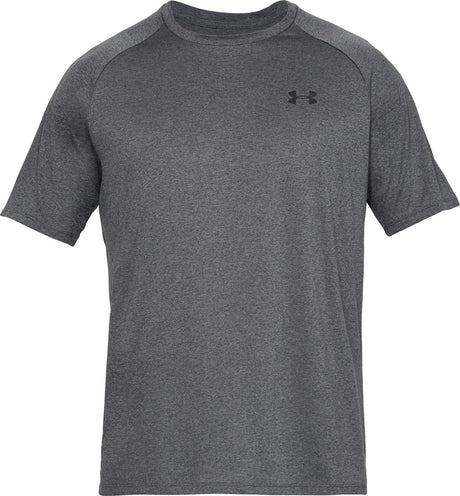 Męska koszulka sportowa Under Armour UA Tech 2.0 SS Tee-Gry – Carbon Heather – Czarna