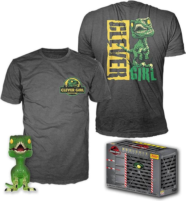 Funko-pop! tee box: Park Jurajski - sprytny raptor (rozmiar xl)