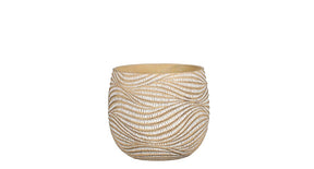 Hendrick pot rond creme - h20xd23,5cm