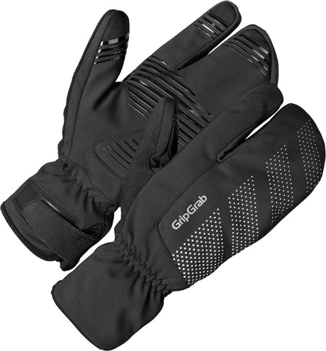 Gripgrab - wiatroszczelne, zimowe rękawiczki rowerowe typu ride wiatroszczelne termo - czarne - unisex
