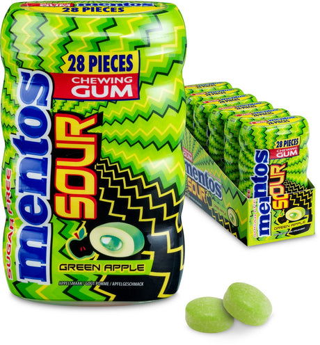 Guma Mentos kwaśne zielone jabłko - guma do żucia - bez cukru - 6x28 sztuk