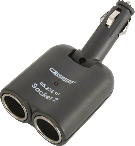 Gniazdo 2-kierunkowe Carpoint 12 24v - rozgałęźnik do zapalniczki - odchylany o 90° - sygnalizacja LED - 5a - z bezpiecznikiem