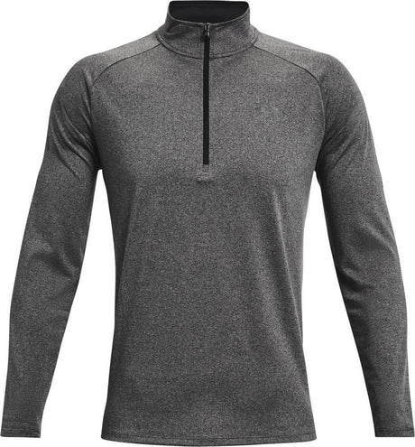 Męska koszulka sportowa Under Armour ua tech 2.0 1 2 zip-szara - wrzos węglowy - czarny