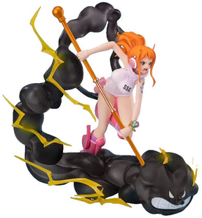 Tamashii nations bandai one piece figuarts zero extra battle pvc statue nami lightning blast 17 cm beeld