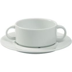 Kubek do zupy, porcelana nordika ocean, biała