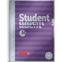 Blok wykładowy ze spiralnym fioletowym kawałkiem premium dla studentów Brunnen