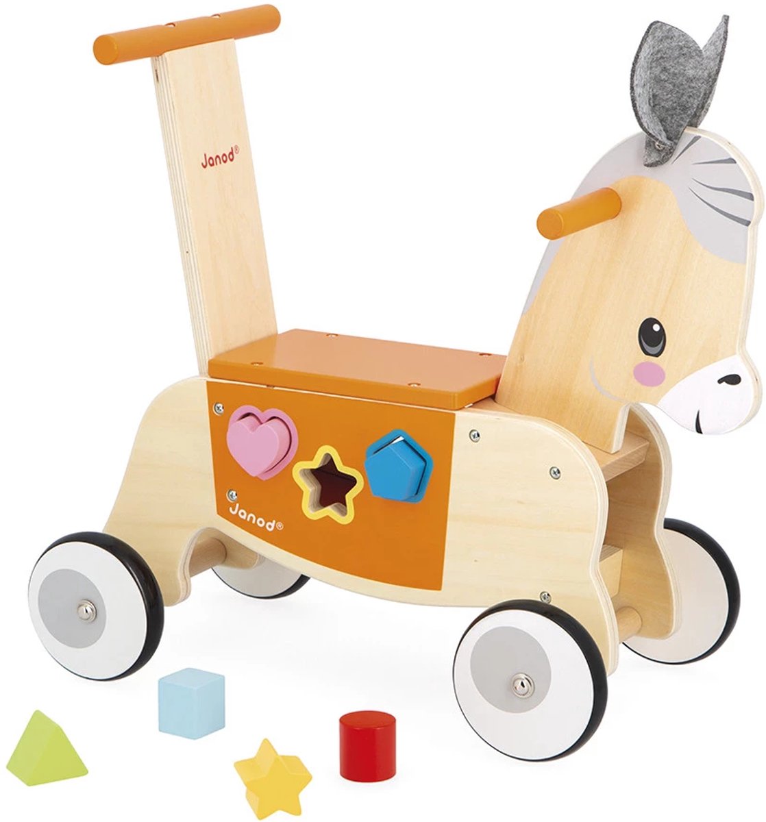 Janod - loopwagen - ezel