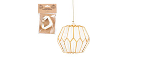 Ornament honingraat wit - h10xd12cm