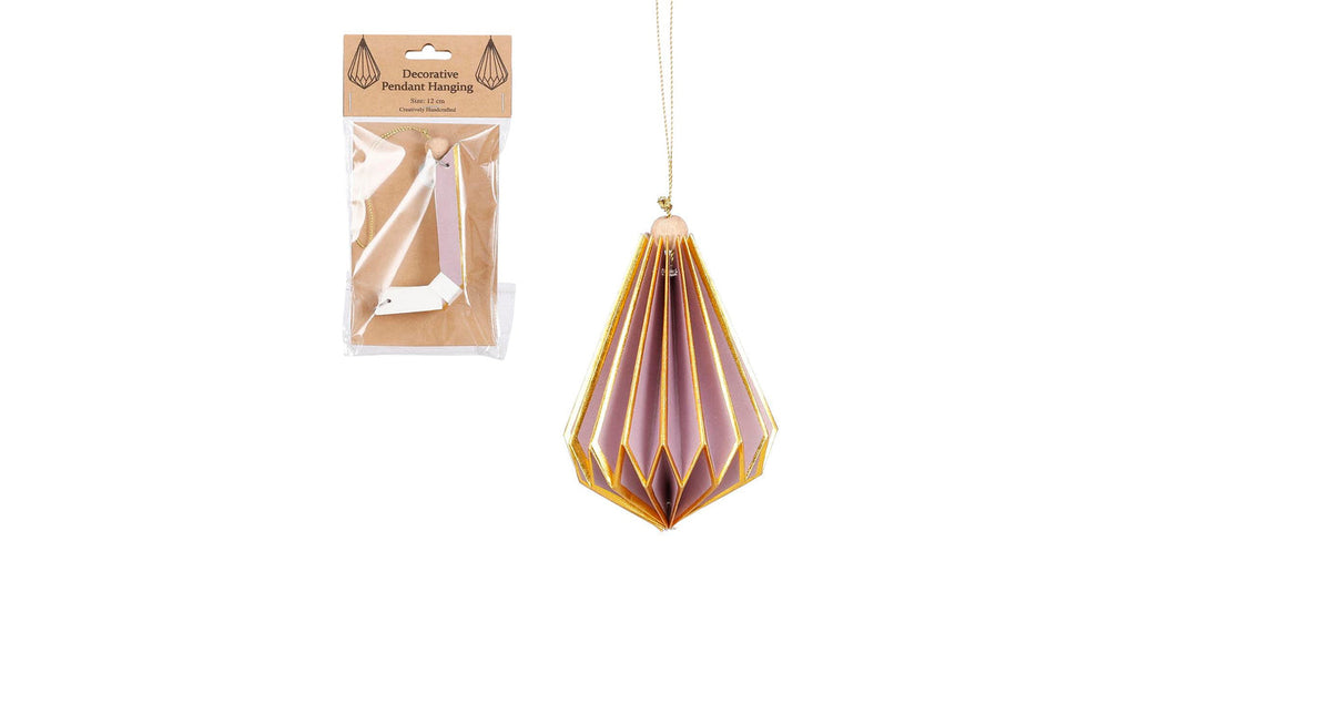 Ornament druppel paars - h13,5xd12cm