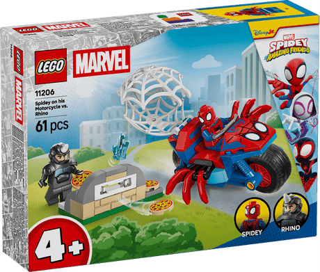 LEGO Marvel - Spiderman na motocyklu kontra nosorożec (11206)